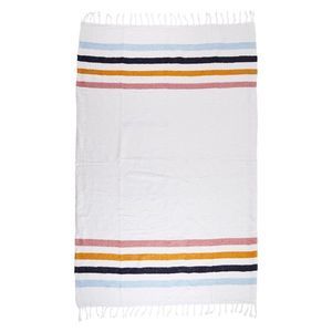 Sundream “Dawn” Throw Multi Colored Stripe with White Base